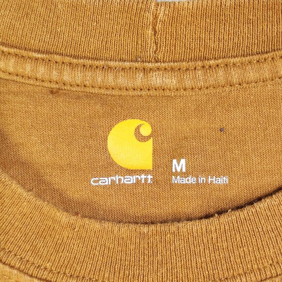Carhartt Tough Shirt short sleeve T-shirt men's size M desert brown with graphic - Picture 4 of 7